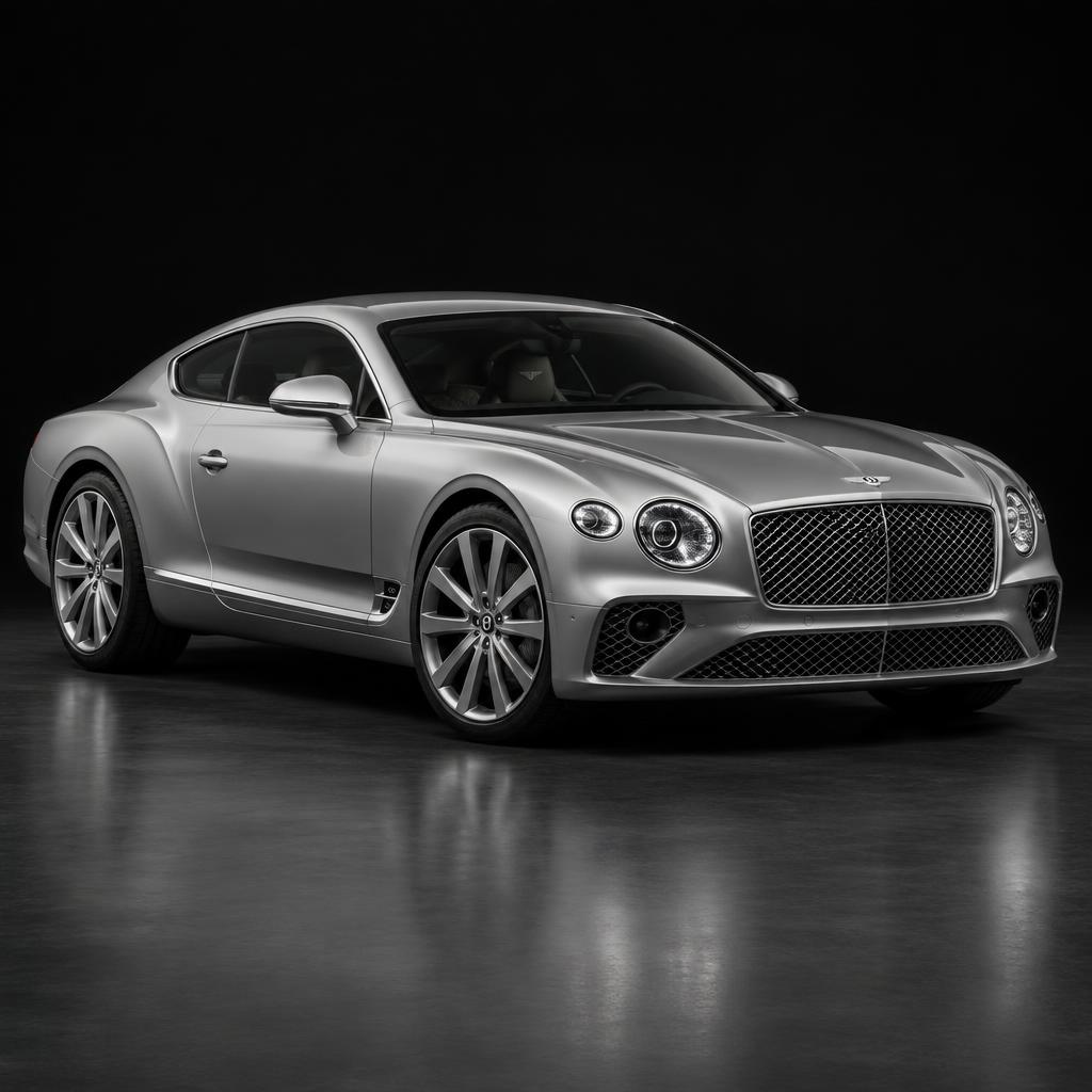 Illustrative silver Bentley